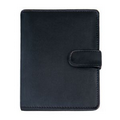 Leather Pocket Book Solar Calculator / Pad Holder with Pen